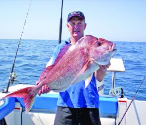 The 8.9kg snapper caught by one of Keith’s clients after following a few tips. Put yourself in this picture.